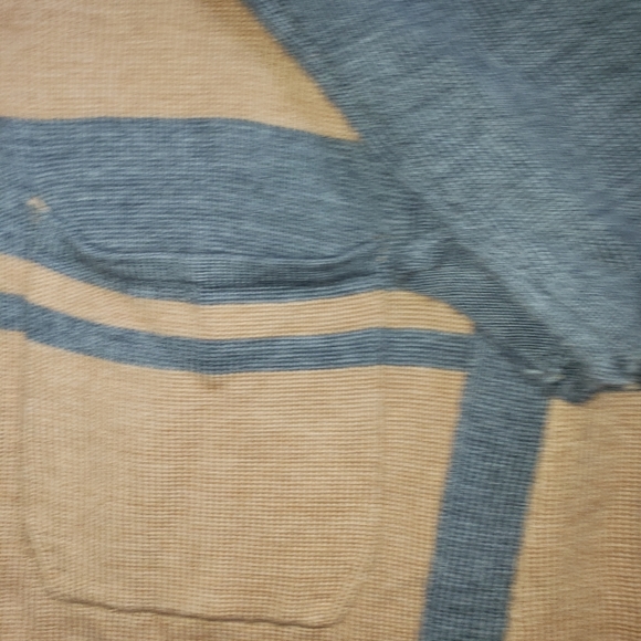 Cynthia Rowley gray and tan sweater w/pockets - Picture 3 of 5